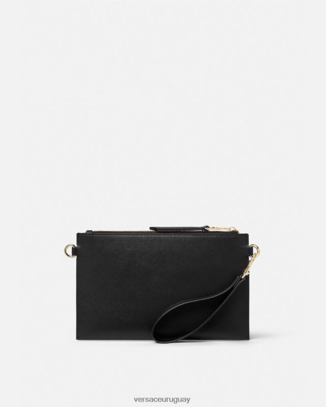 Versace bolsa con cierre del logo mujer negro accesorios H88R0H2321