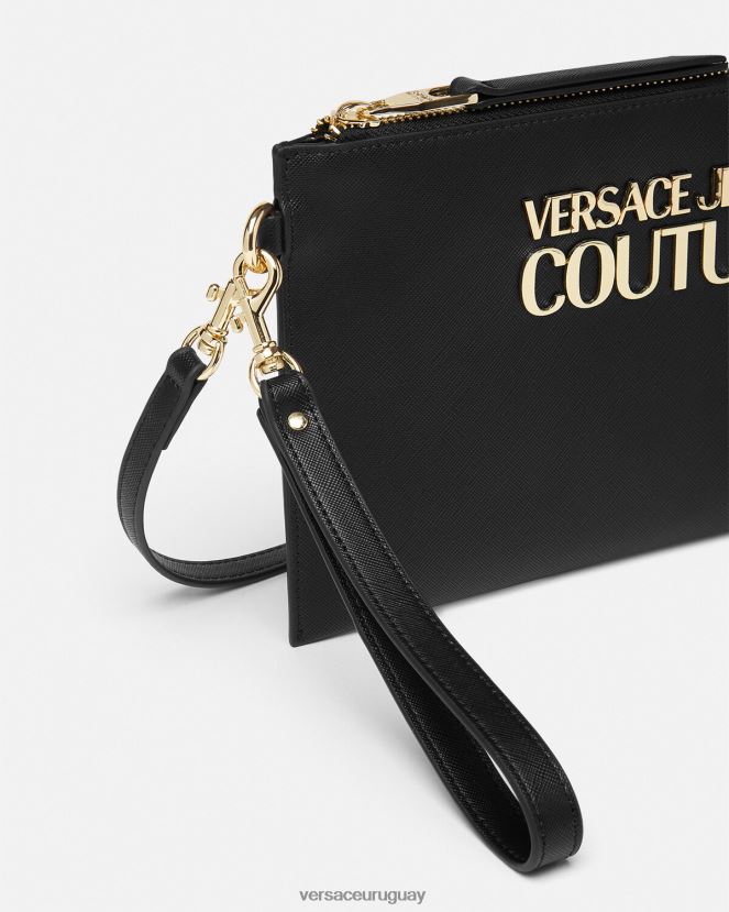 Versace bolsa con cierre del logo mujer negro accesorios H88R0H2321
