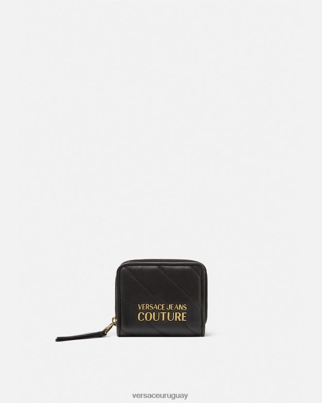 Versace cartera acolchada thelma con cremallera mujer negro accesorios H88R0H2349