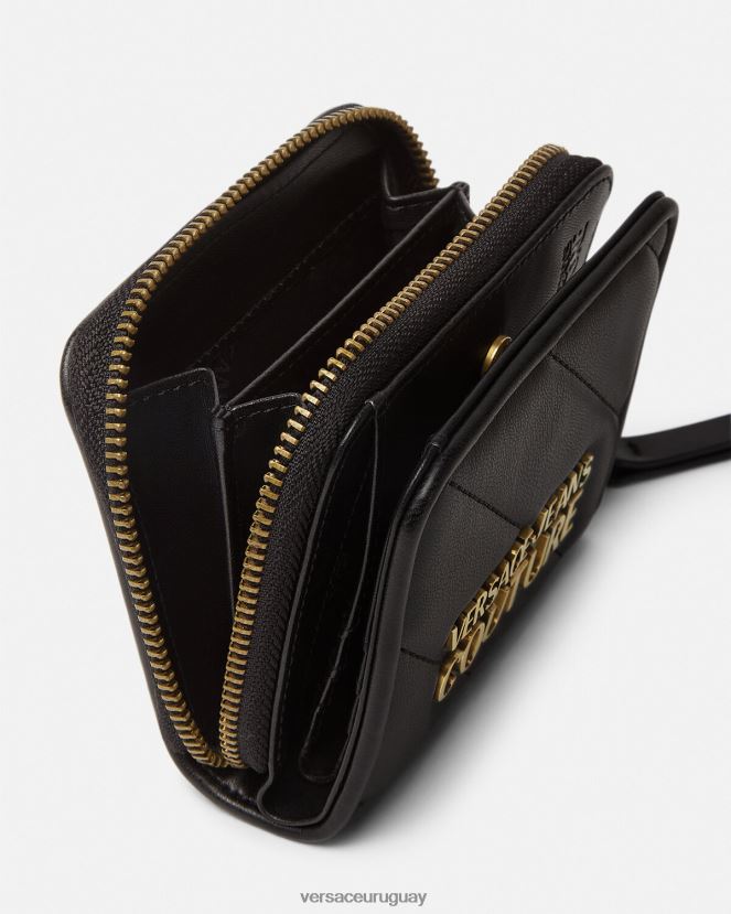 Versace cartera acolchada thelma con cremallera mujer negro accesorios H88R0H2349