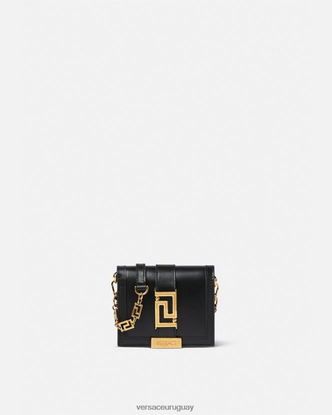 Versace cartera con cadena de diosa Greca mujer negro accesorios H88R0H563