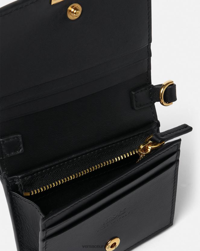 Versace cartera con cadena de diosa Greca mujer negro accesorios H88R0H563