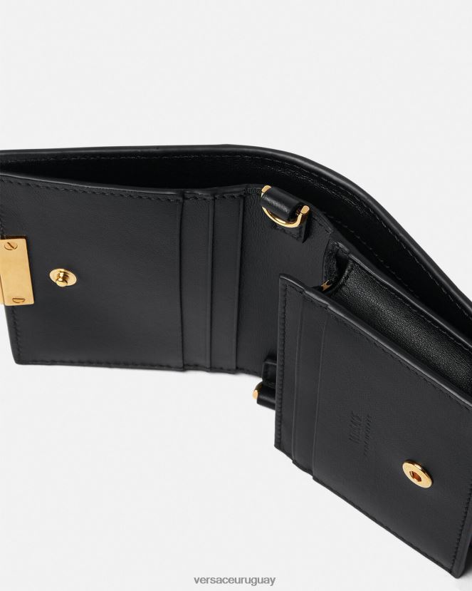 Versace cartera con cadena de diosa Greca mujer negro accesorios H88R0H563