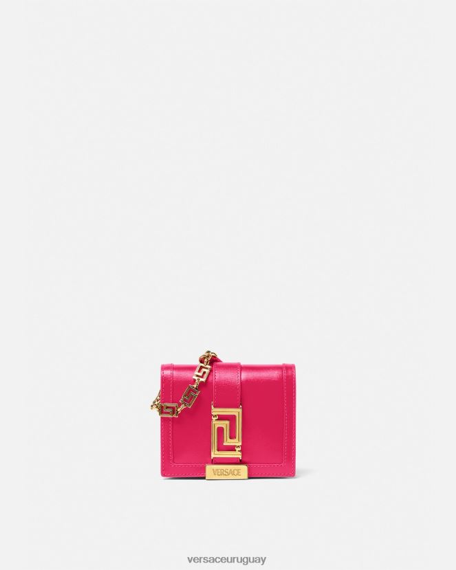 Versace cartera con cadena de diosa Greca mujer rosa accesorios H88R0H564
