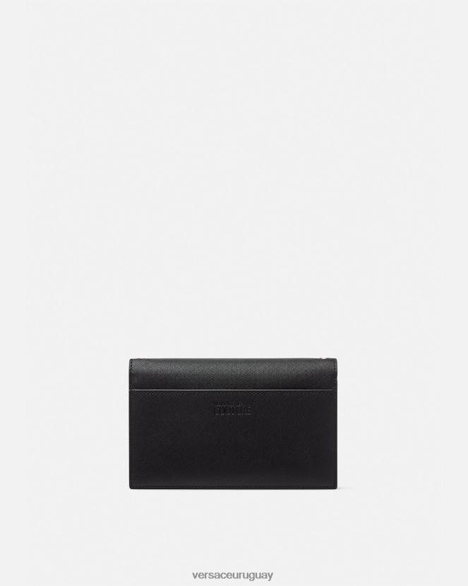 Versace cartera con cadena y logo mujer negro accesorios H88R0H2322
