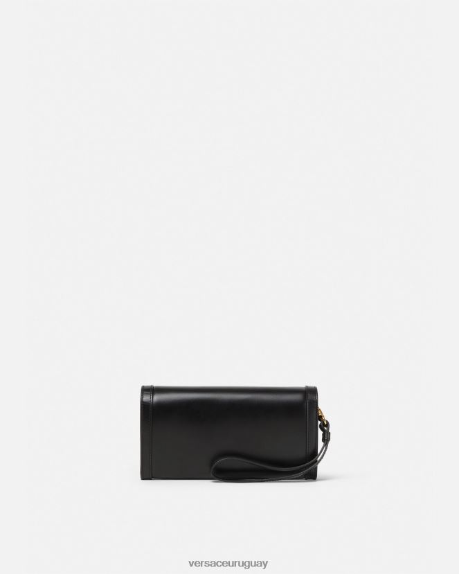 Versace cartera con greca diosa mujer negro accesorios H88R0H565