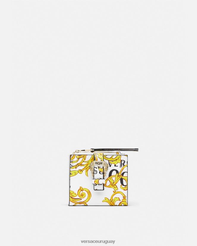 Versace cartera con logo couture1 mujer oro y blanco accesorios H88R0H2344