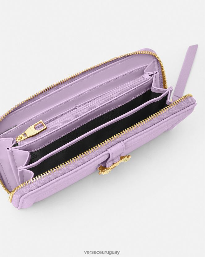 Versace cartera continental couture1 mujer lila accesorios H88R0H2347