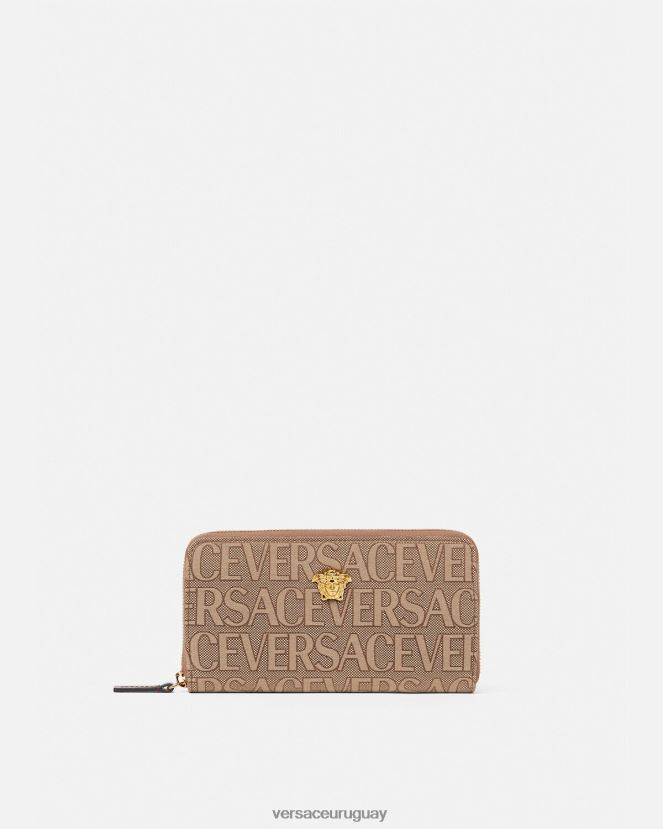 Versace cartera larga con la medusa en toda la prenda mujer marrón accesorios H88R0H566