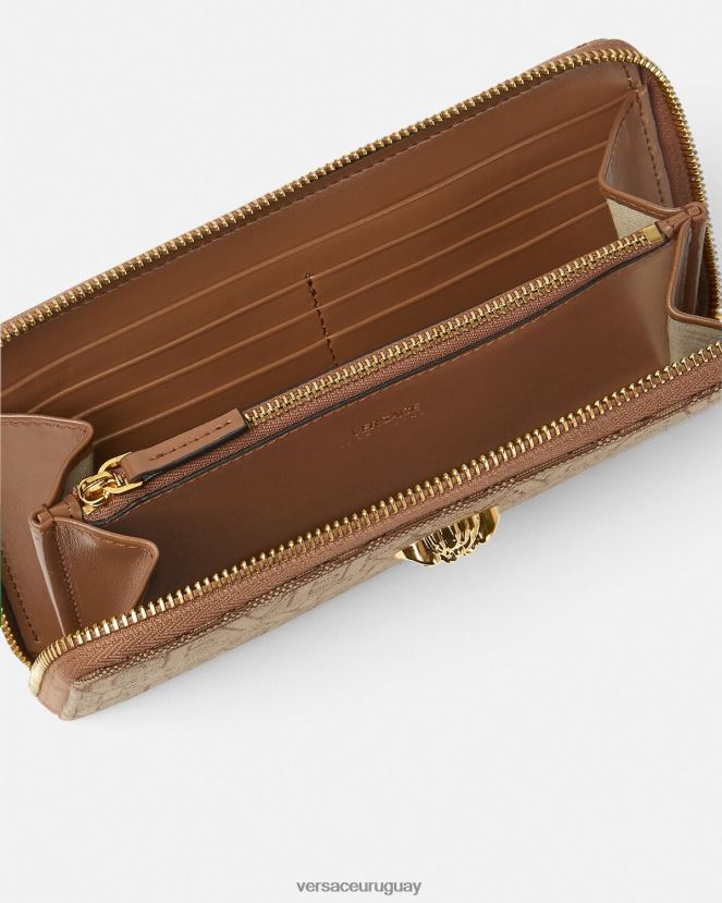Versace cartera larga con la medusa en toda la prenda mujer marrón accesorios H88R0H566
