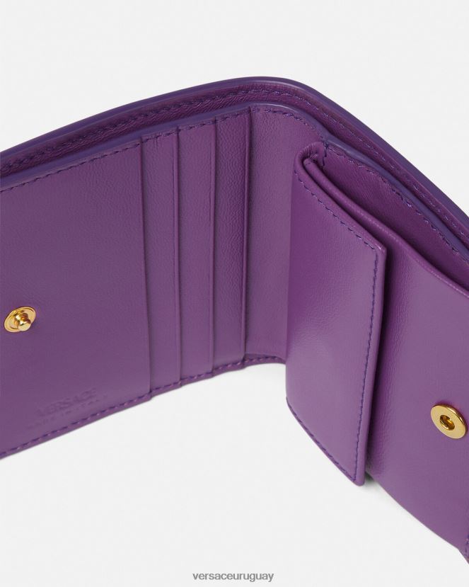 Versace cartera plegable con Greca Diosa mujer Violeta accesorios H88R0H578