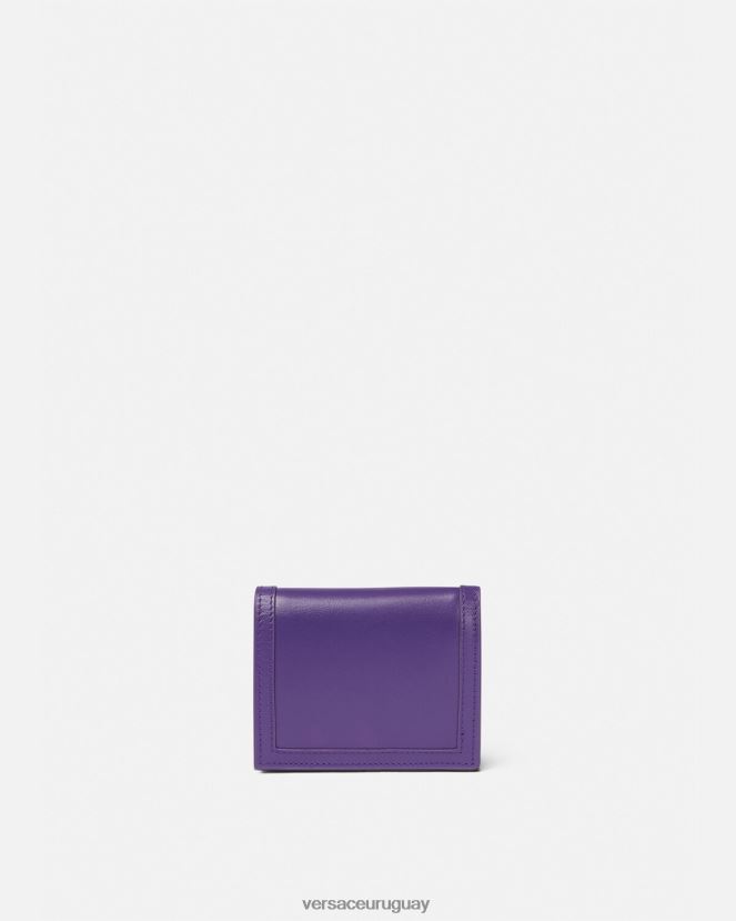 Versace cartera plegable con Greca Diosa mujer Violeta accesorios H88R0H578
