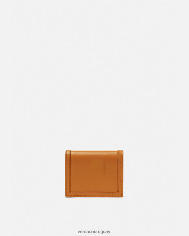 Versace cartera plegable con Greca Diosa mujer caramelo accesorios H88R0H555