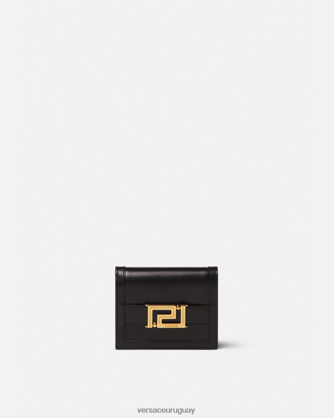 Versace cartera plegable con Greca Diosa mujer negro accesorios H88R0H559