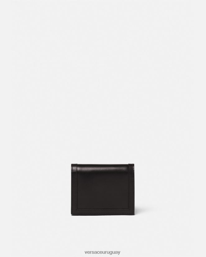 Versace cartera plegable con Greca Diosa mujer negro accesorios H88R0H559