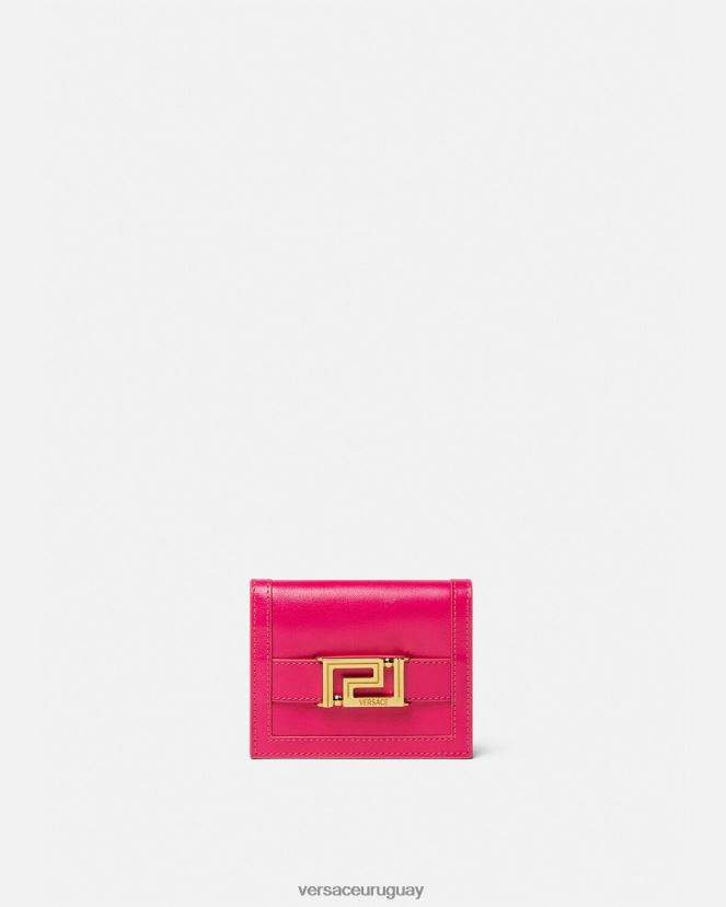 Versace cartera plegable con Greca Diosa mujer rosa accesorios H88R0H560