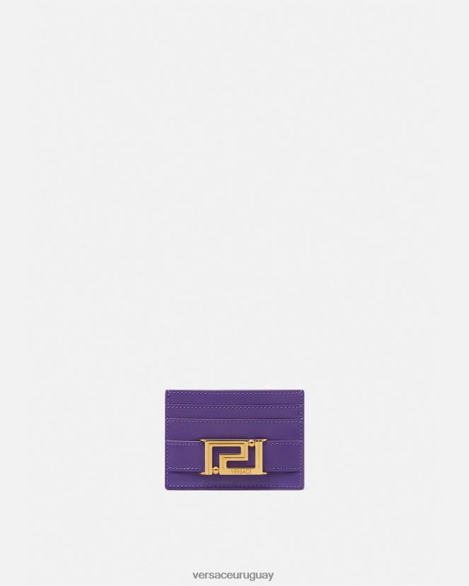 Versace tarjetero con diosa Greca mujer Violeta accesorios H88R0H579