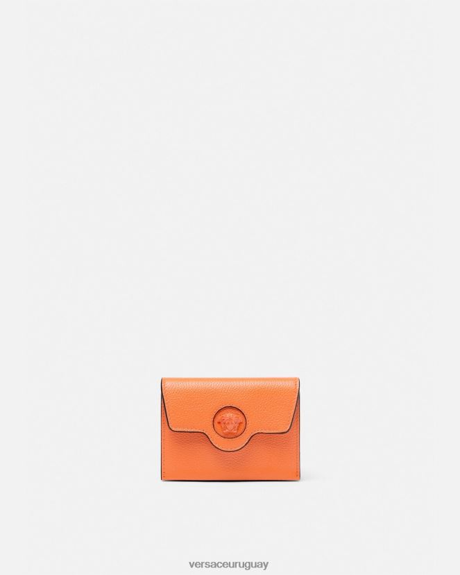 Versace tarjetero con medusa mujer naranja accesorios H88R0H581