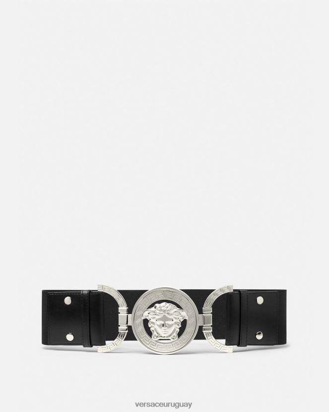 Versace cinturón ancho con medusa '95 mujer negro accesorios H88R0H523