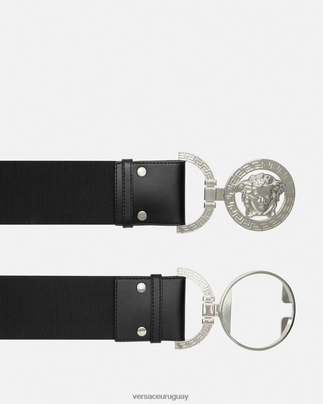 Versace cinturón ancho con medusa \'95 mujer negro accesorios H88R0H523