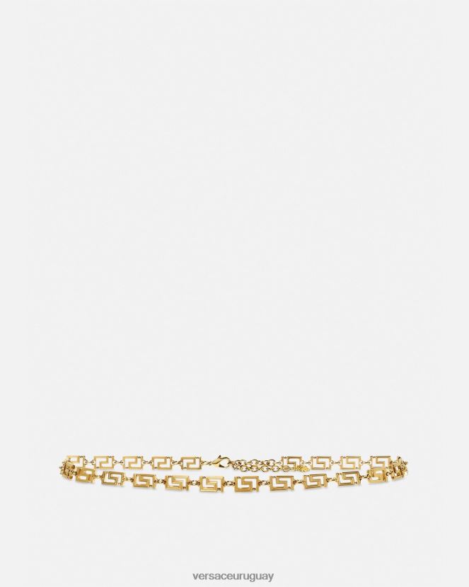 Versace cinturón con cadena de diosa Greca mujer oro accesorios H88R0H516