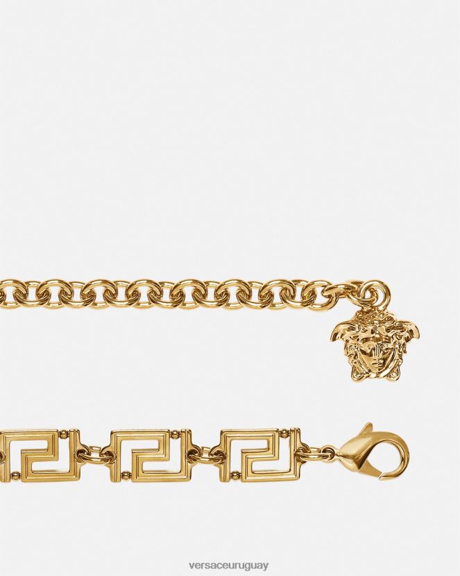 Versace cinturón con cadena de diosa Greca mujer oro accesorios H88R0H516