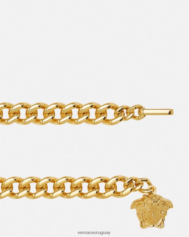 Versace cinturón con cadena de medusa mujer oro accesorios H88R0H544
