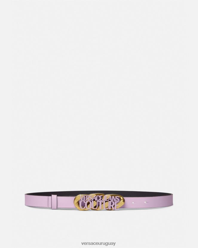Versace cinturón con cadena y logo mujer lila accesorios H88R0H2354