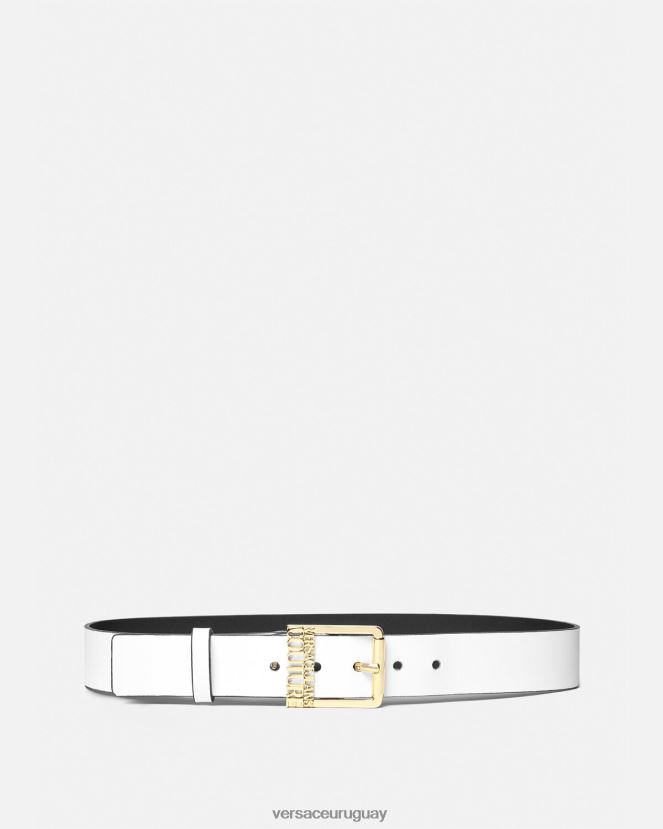 Versace cinturón con logo mujer blanco accesorios H88R0H2332