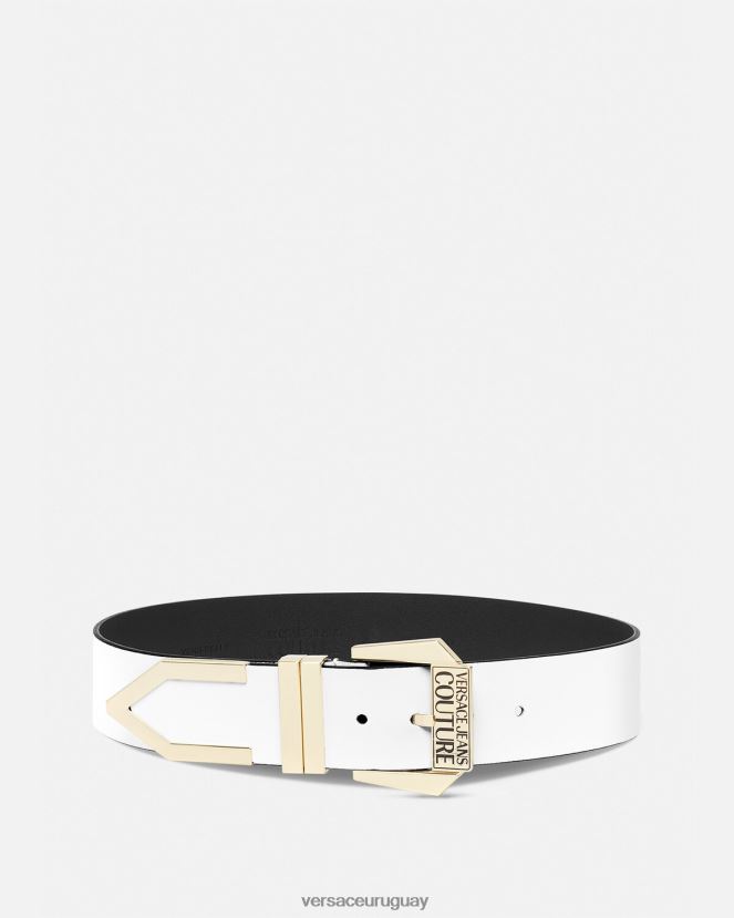 Versace cinturón con logo mujer blanco accesorios H88R0H2335