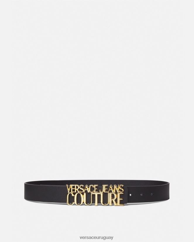 Versace cinturón con logo mujer negro accesorios H88R0H2330