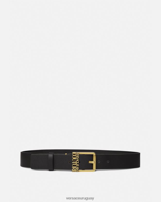 Versace cinturón con logo mujer negro accesorios H88R0H2331