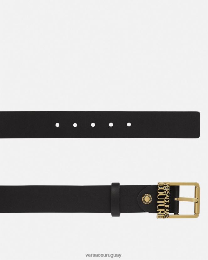 Versace cinturón con logo mujer negro accesorios H88R0H2331