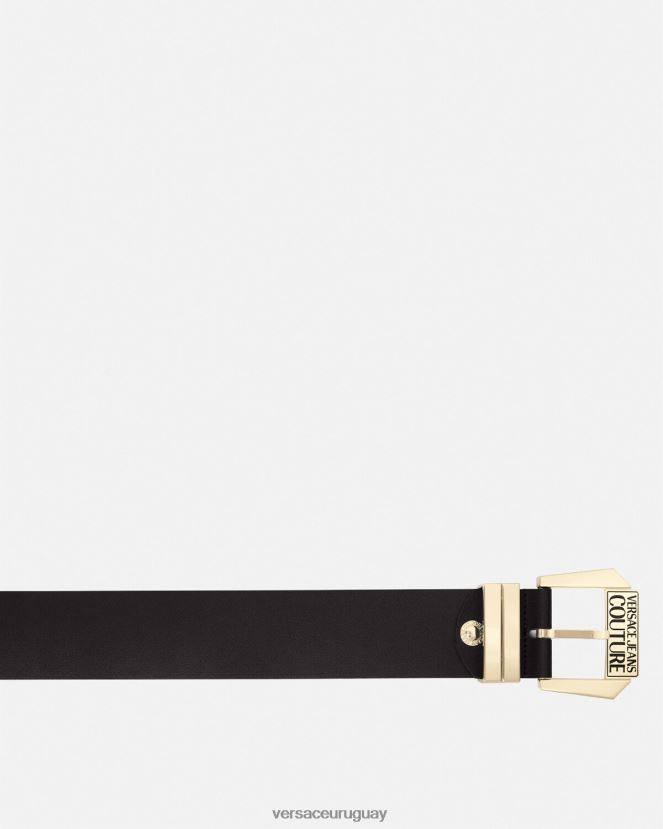 Versace cinturón con logo mujer negro accesorios H88R0H2334