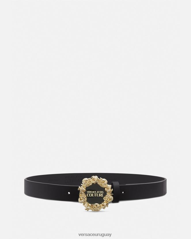 Versace cinturón con logo mujer negro accesorios H88R0H2340
