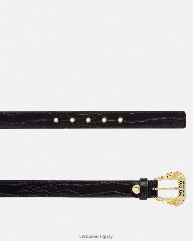 Versace cinturón de alta costura1 mujer negro accesorios H88R0H2326