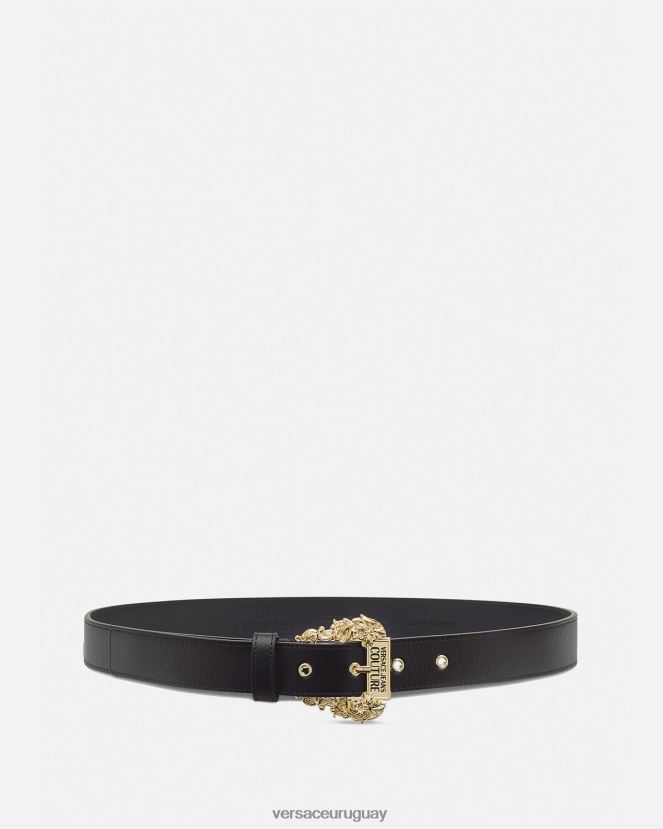 Versace cinturón de cuero couture1 mujer negro accesorios H88R0H2342
