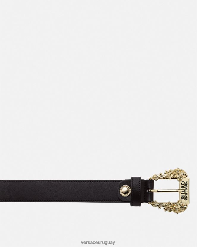Versace cinturón de cuero couture1 mujer negro accesorios H88R0H2342