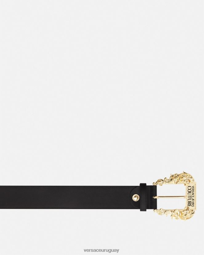 Versace cinturón de cuero couture1 mujer negro accesorios H88R0H2353