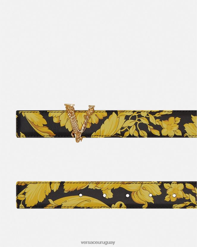Versace cinturón virtus barroco de piel mujer imprimir accesorios H88R0H554
