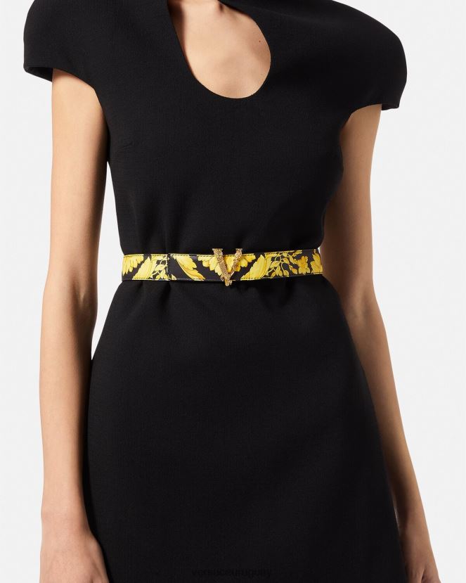 Versace cinturón virtus barroco de piel mujer imprimir accesorios H88R0H554