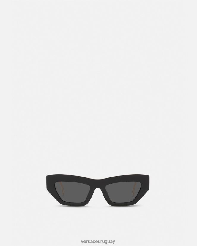 Versace Gafas de sol estilo ojo de gato con logo vintage de los años 90 mujer oro negro accesorios H88R0H615