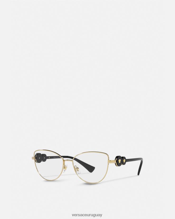 Versace gafas cat-eye con doble Medusa mujer oro negro accesorios H88R0H707