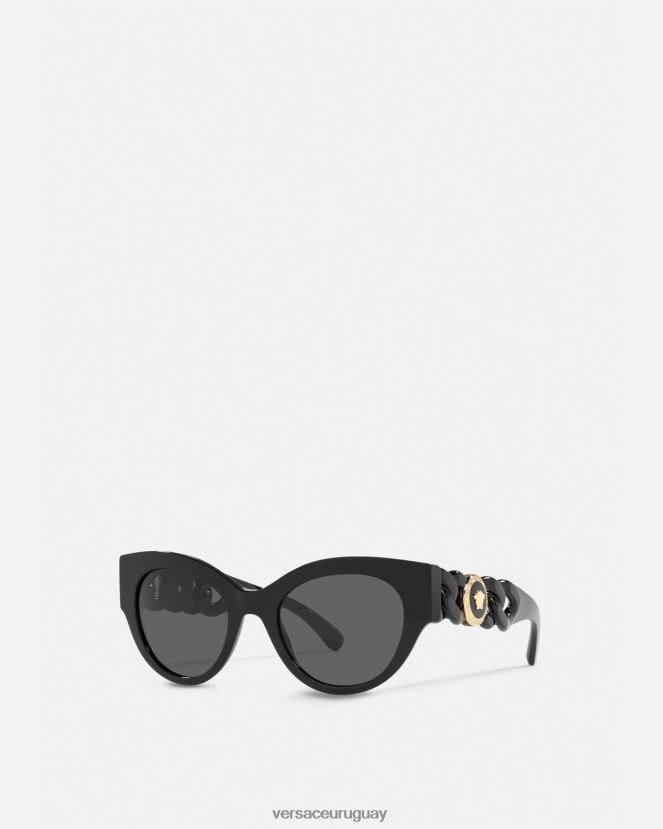 Versace gafas de sol con cadena de medusa mujer negro accesorios H88R0H703