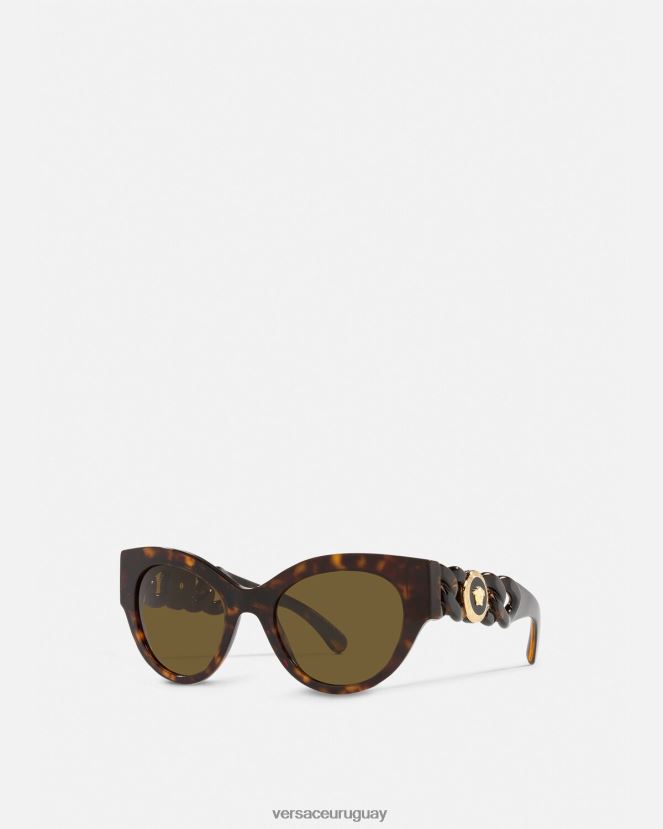 Versace gafas de sol con cadena de medusa mujer rojo accesorios H88R0H704