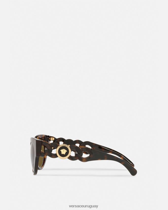 Versace gafas de sol con cadena de medusa mujer rojo accesorios H88R0H704