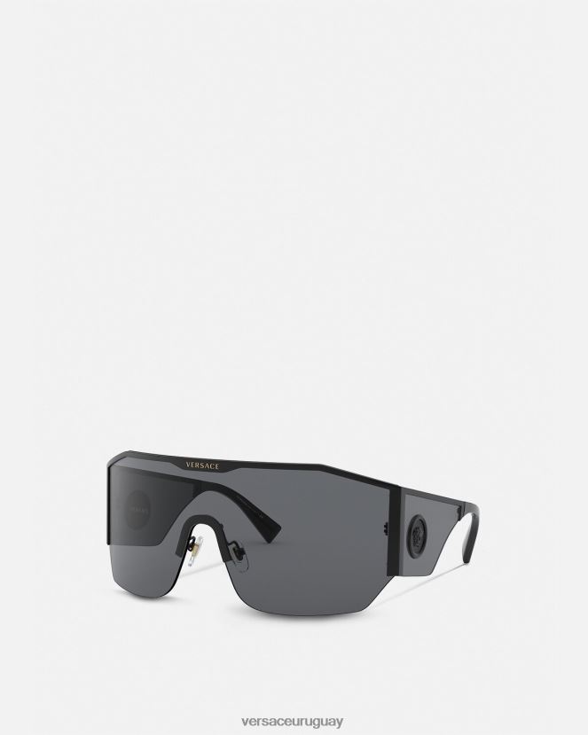 Versace gafas de sol con escudo medusa halo mujer negro accesorios H88R0H669