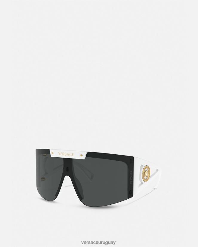 Versace gafas de sol con escudo y icono de medusa mujer blanco negro accesorios H88R0H671