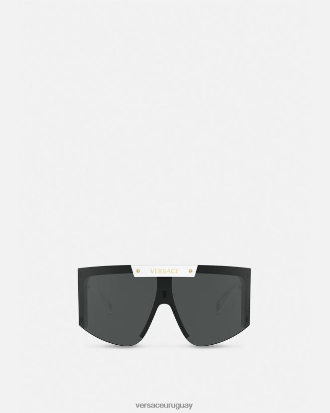 Versace gafas de sol con escudo y icono de medusa mujer blanco negro accesorios H88R0H671