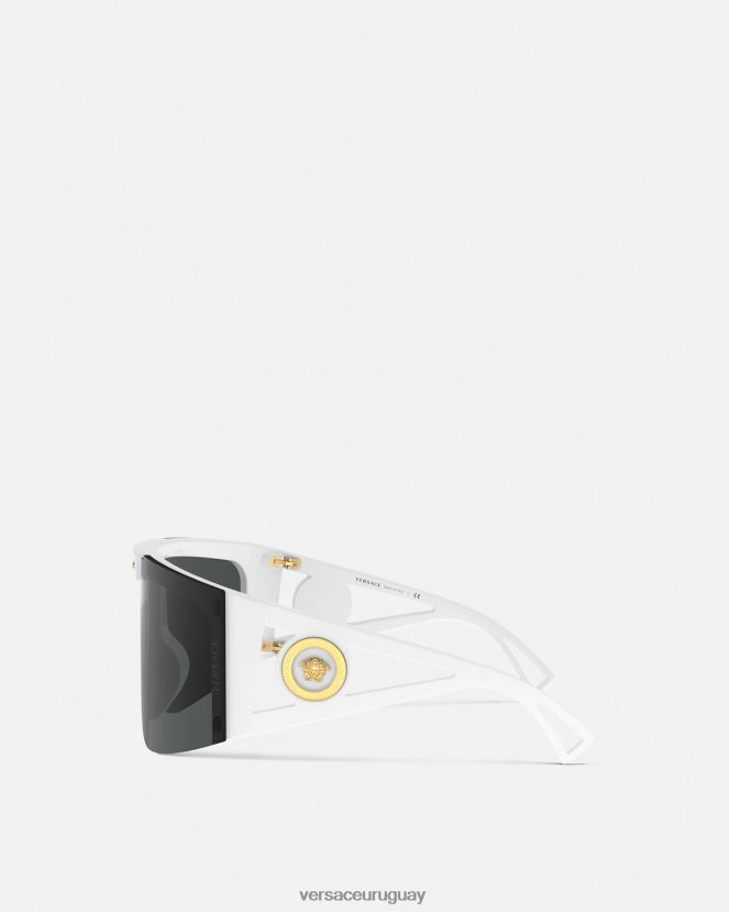 Versace gafas de sol con escudo y icono de medusa mujer blanco negro accesorios H88R0H671